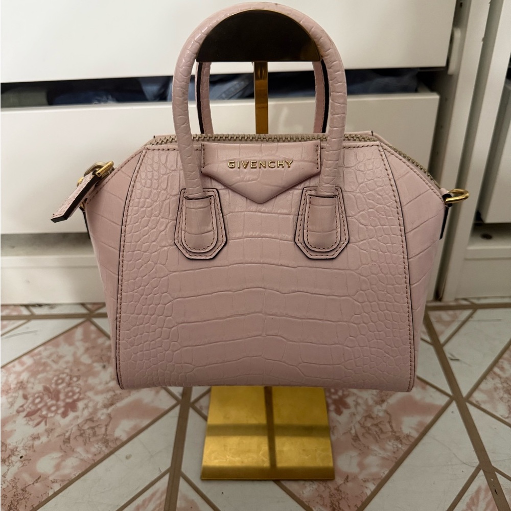 Givenchy Antigona Pink Crocodile Bag